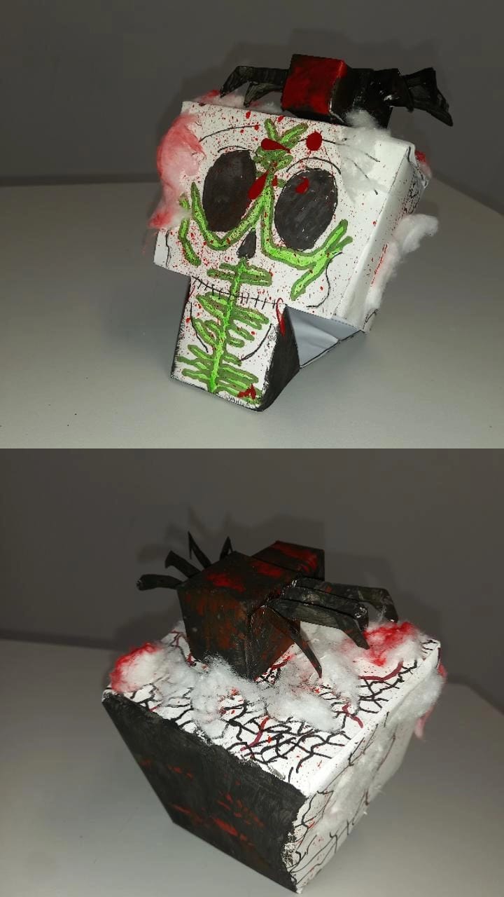 Caveira Decorada de Halloween